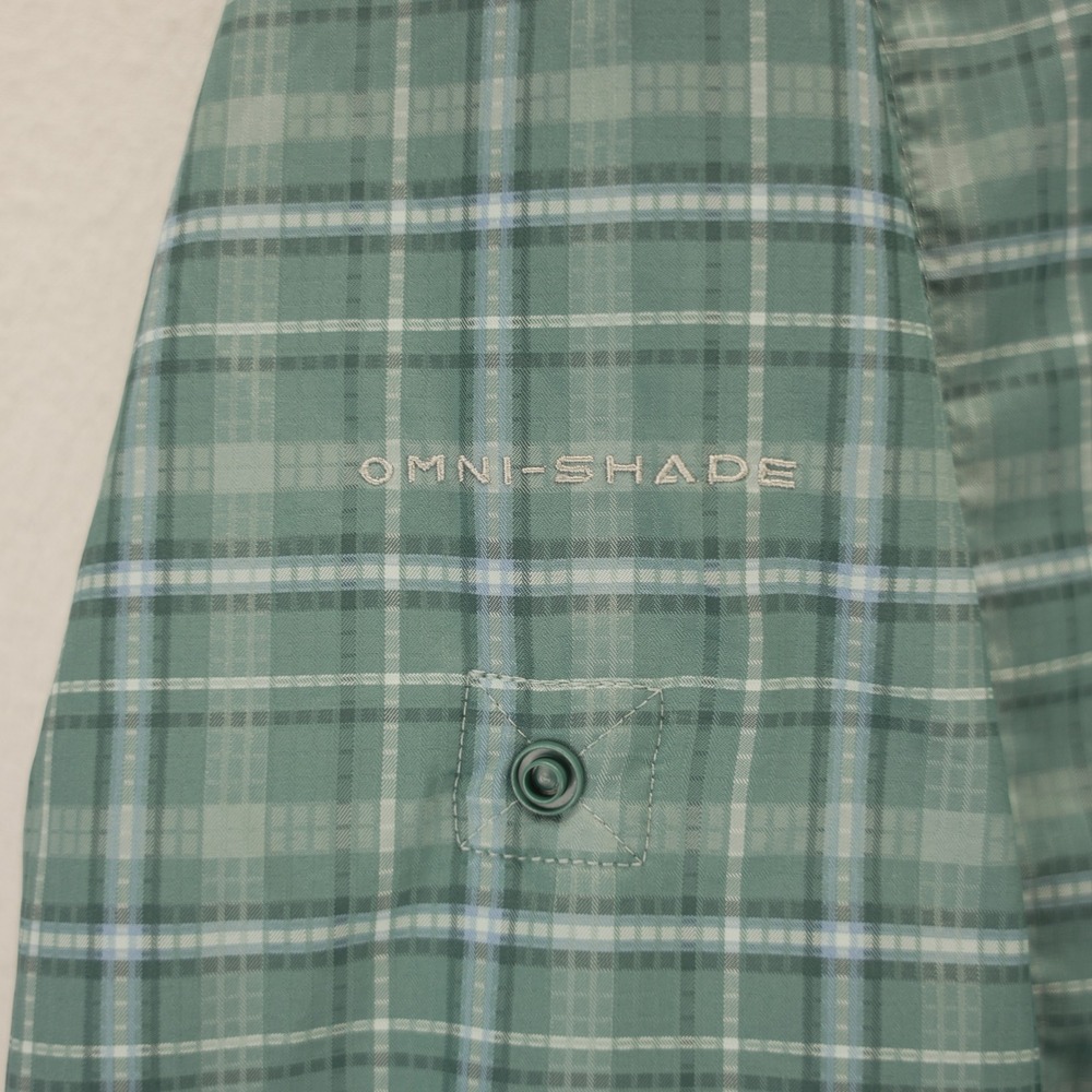Columbia Silver Ridge Plaid Long Sleeve Shirt Blue Green XL UPF 40 AM3599 - Picture 10 of 14